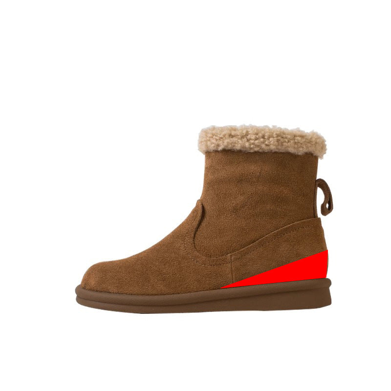 Women's Genuine Retro Fluffy Thick Bottom Plus Boots