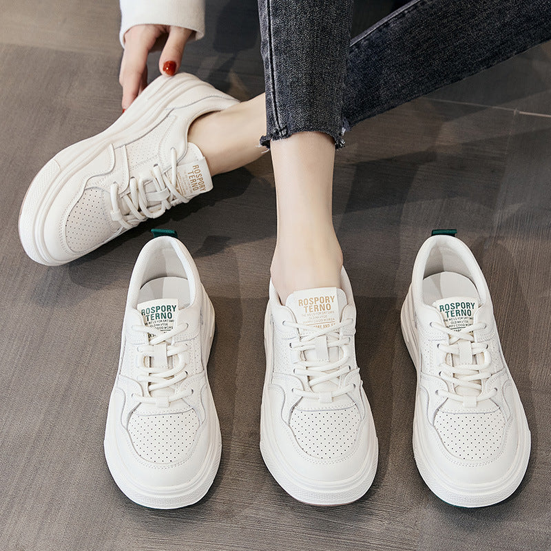 Women's Authentic Hollow Out White Breathable Lightweight Casual Shoes