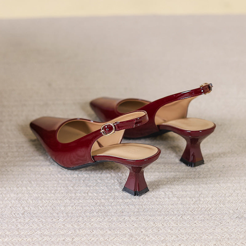 Women's Toe Back Open French Style Closed Summer Heels