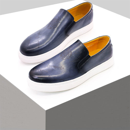 Men's Trendy Authentic Comfortable Flat Slip-on Everyday Leather Shoes