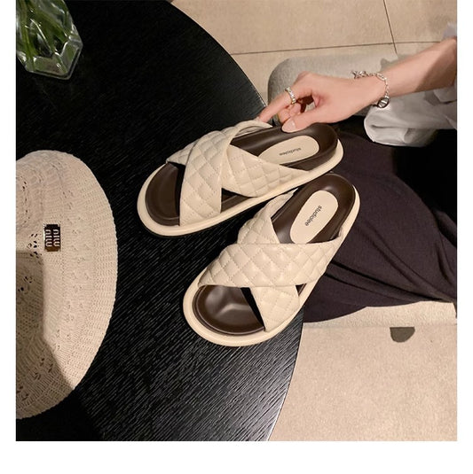 Women's Grape Mom Summer Soft Glutinous Rhombus Sandals