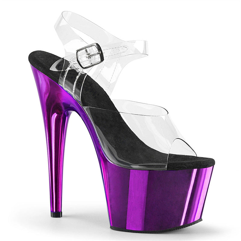 Women's Korean Style Summer High Simple Fashion Stiletto Buckle Heels