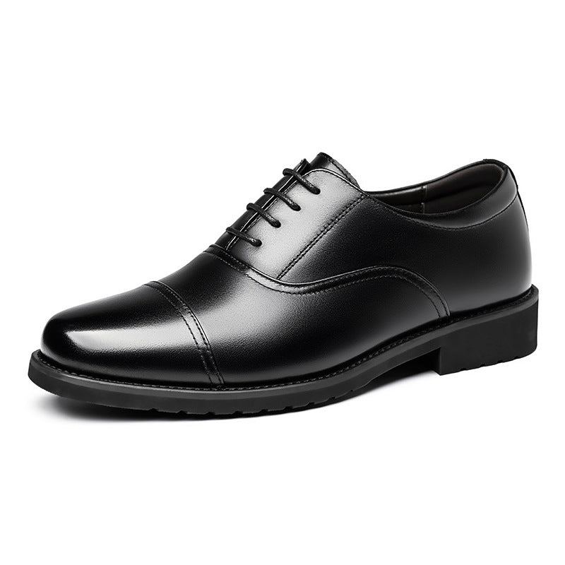 Men's First Layer Cowhide Genuine Black Formal Leather Shoes