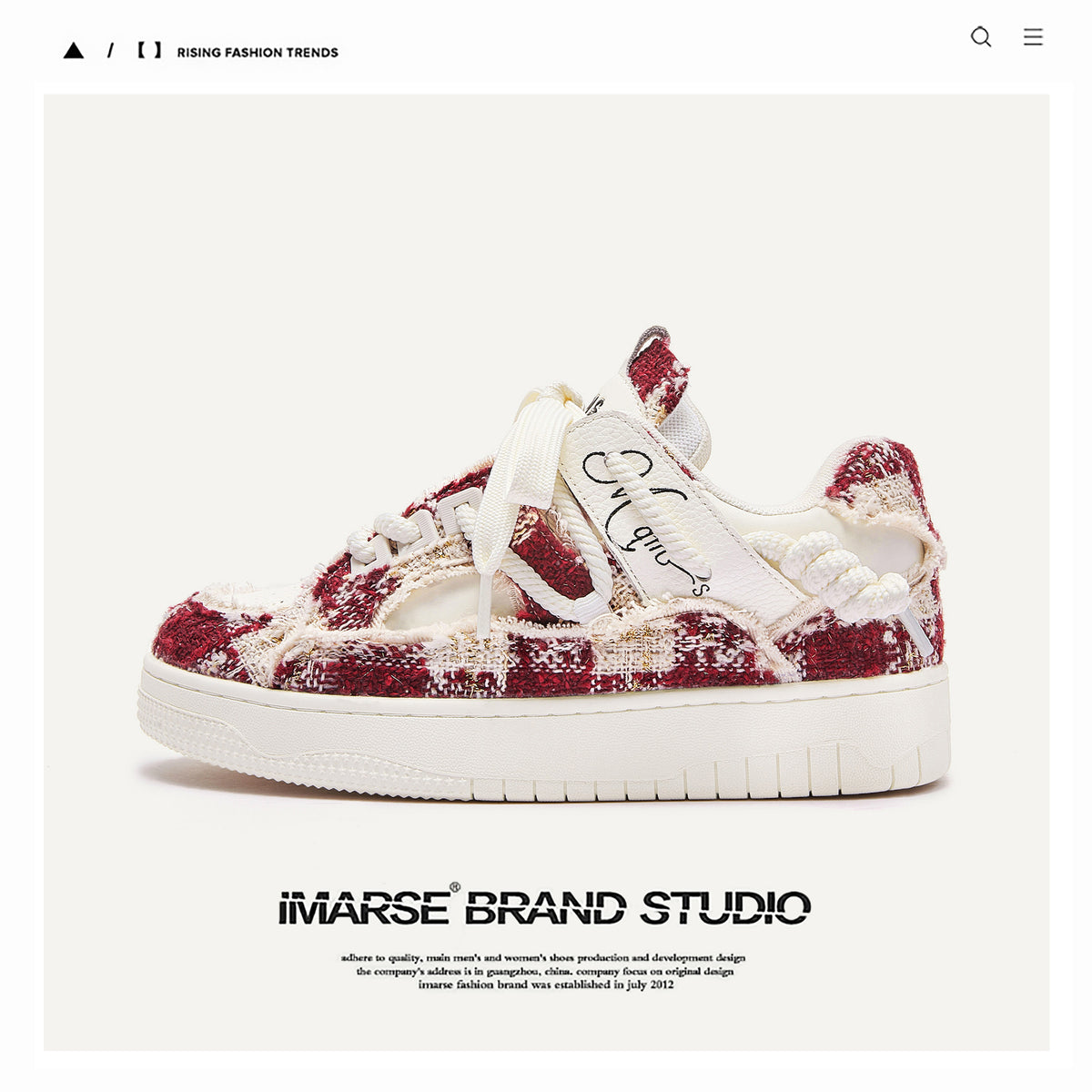 Women's & Men's Destruction Aesthetics Bread Red Original Life Classic Style Men's Shoes