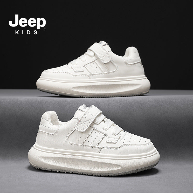 Children's Class White Summer Velcro Sports Board Kid's Sneakers
