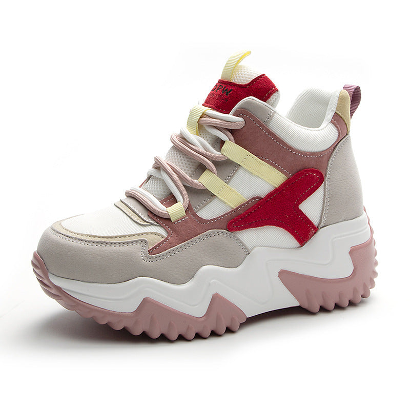 Women's Matte Height Increasing Insole Dad Autumn Platform Versatile Fashion Women's Shoes