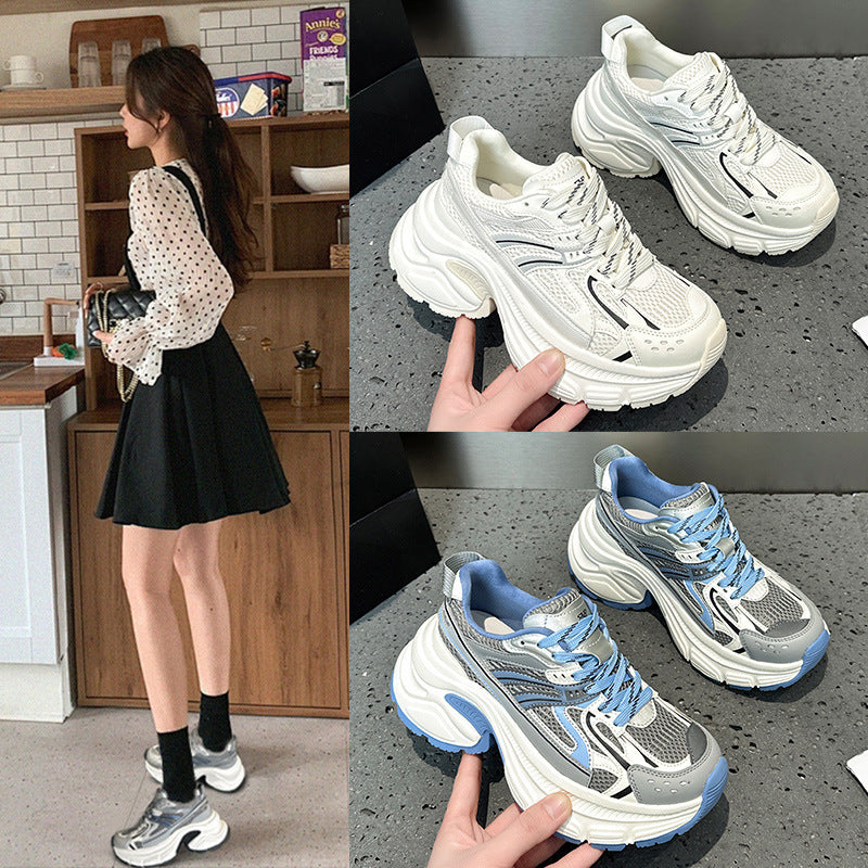 Women's Early Spring Raise The Bottom Small Fashion Color Contrast Women's Sports Shoes