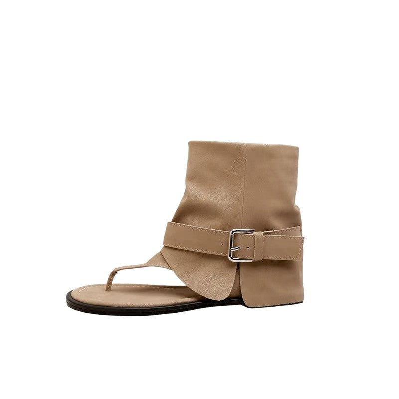 Fashion Toe Summer Genuine Round Personality Sandals