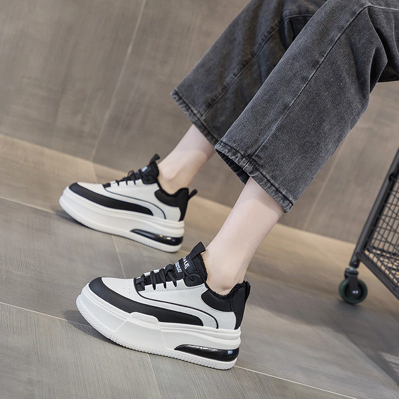 Women's White Autumn Korean Style Niche Fashion Sports Women's Casual Shoes