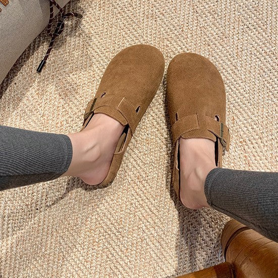 Women's Full Cowhide Retro With Two-step For Casual Shoes