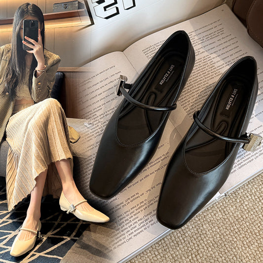 Women's French Style Temperament Pumps Strap Plus Women's Shoes