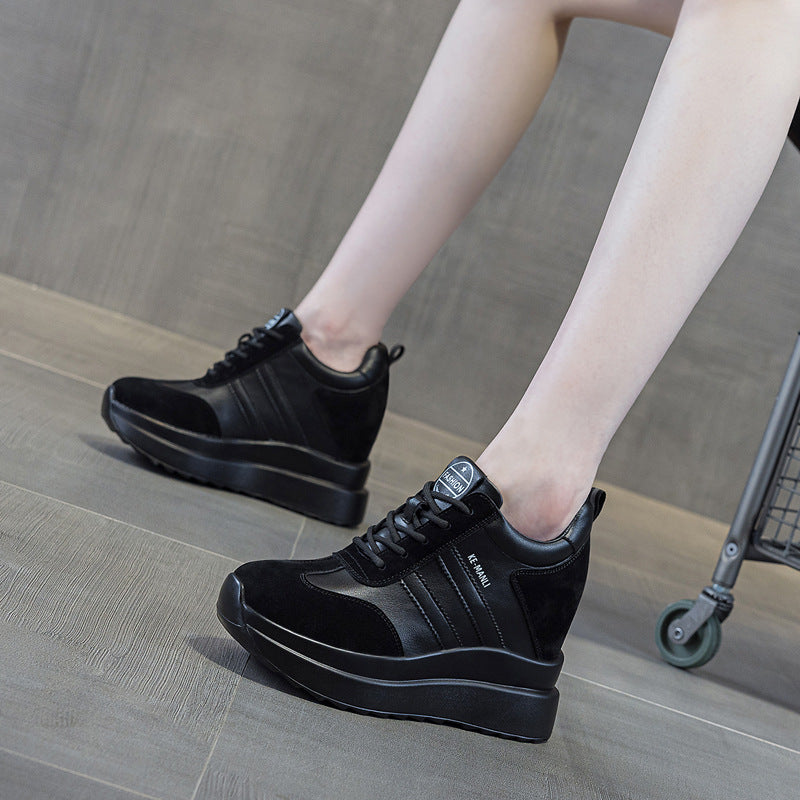 Women's Wedge Platform Slimming Height Increasing Insole Women's Casual Shoes