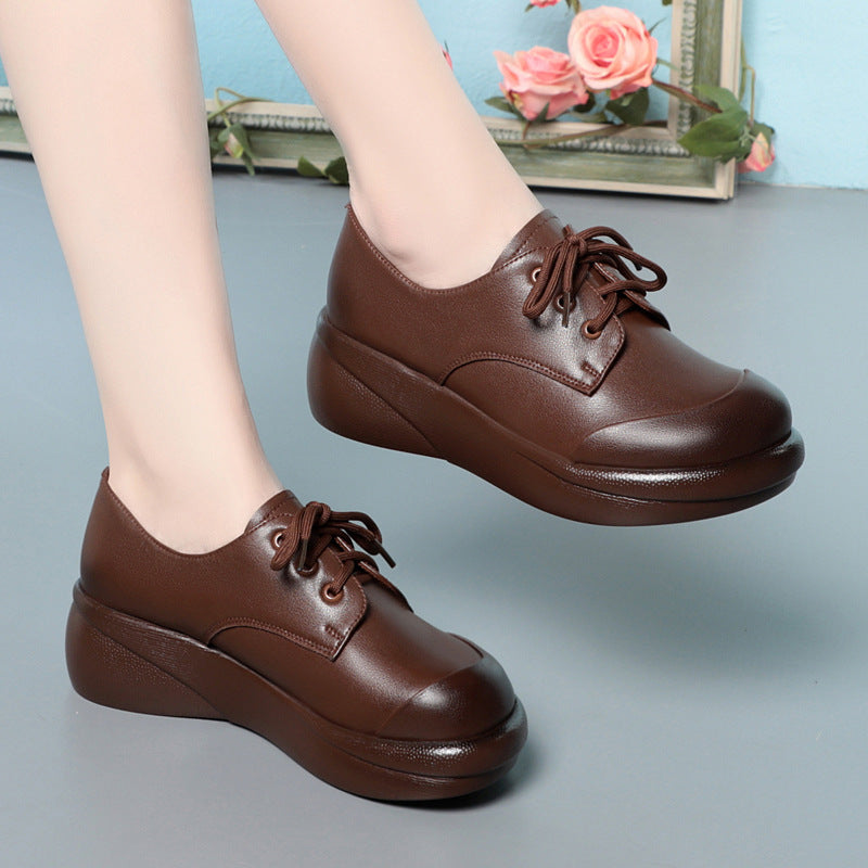 Women's Spring Wedge Small Single-layer First Layer Women's Shoes