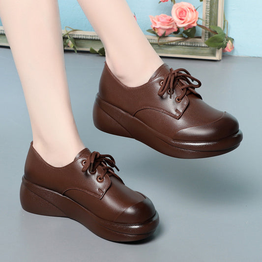 Women's Spring Wedge Small Single-layer First Layer Women's Shoes
