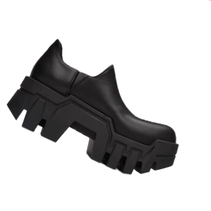 Men's Bulldozer Height Increasing Platform Derby Gear Men's Casual Leather Shoes