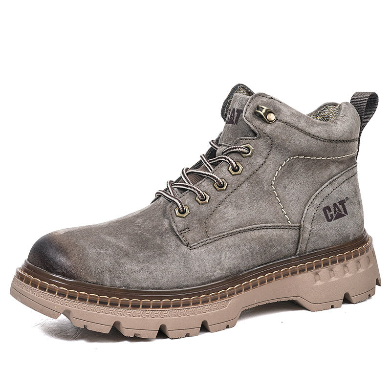 Men's Top Layer Pigskin Retro British Frosted Outer Men's Casual Shoes