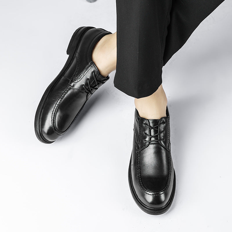 Men's Large Size Soft Bottom British Business Leather Shoes