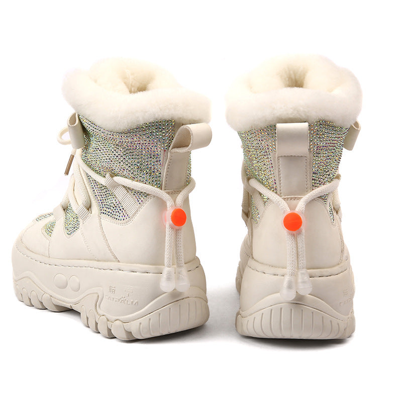Women's Winter Wild Thick Bottom Waterproof Plus Snow Boots