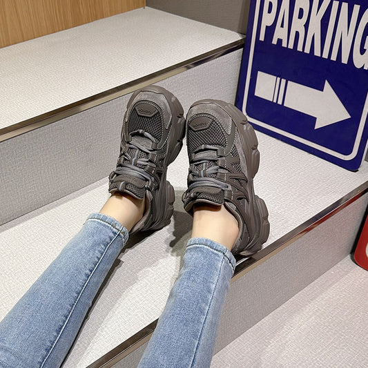 Women's Dad Trendy Autumn Korean Fashion Platform Sneakers