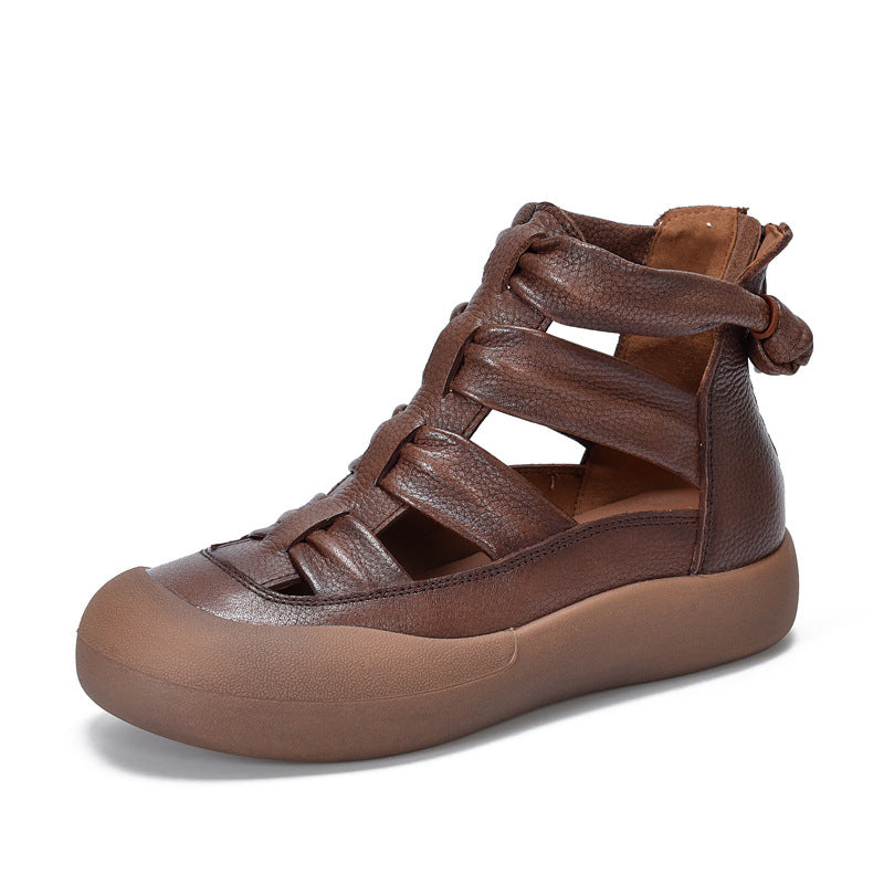 Women's Roman Style Flat Hollow Out Back Sandals