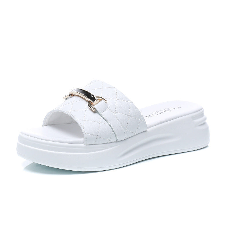 Women's Summer Korean Thick Bottom Outdoor Slippers