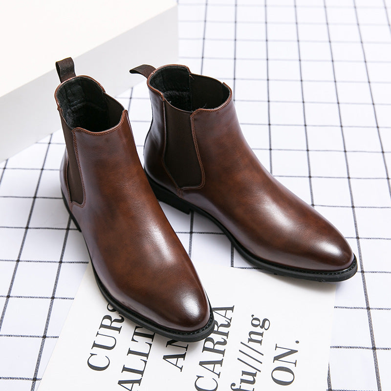 Men's Autumn Plus Size Sleeve Formal British Boots
