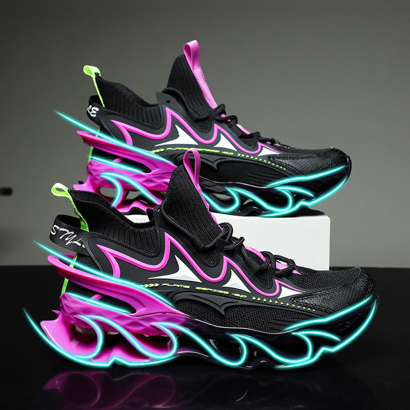 Men's Innovative Green Blade Running Fashion Sneakers