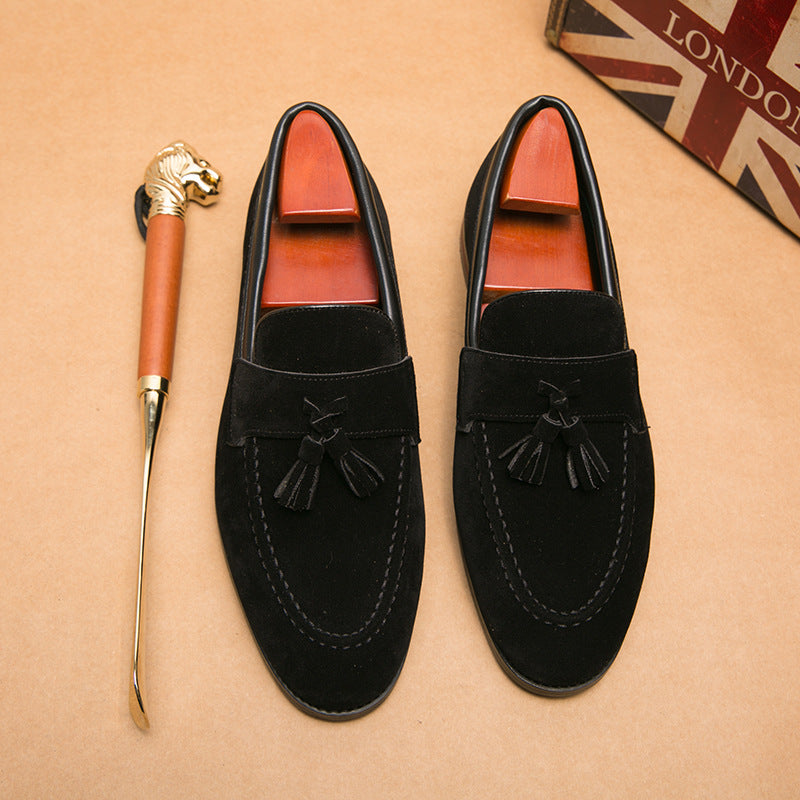 Men's Matte Slip-on Lofter Business Club Hairdresser Leather Shoes