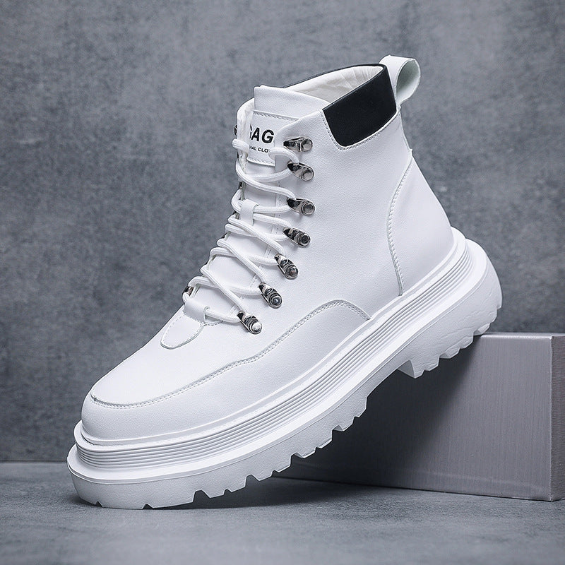 Men's Contrast Color Platform Metal Trend Versatile Sneakers