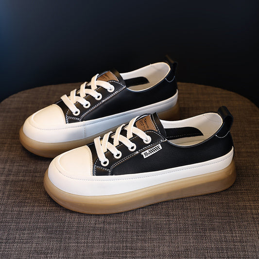 Women's White Jelly Bottom Board Spring Transparent Sneakers
