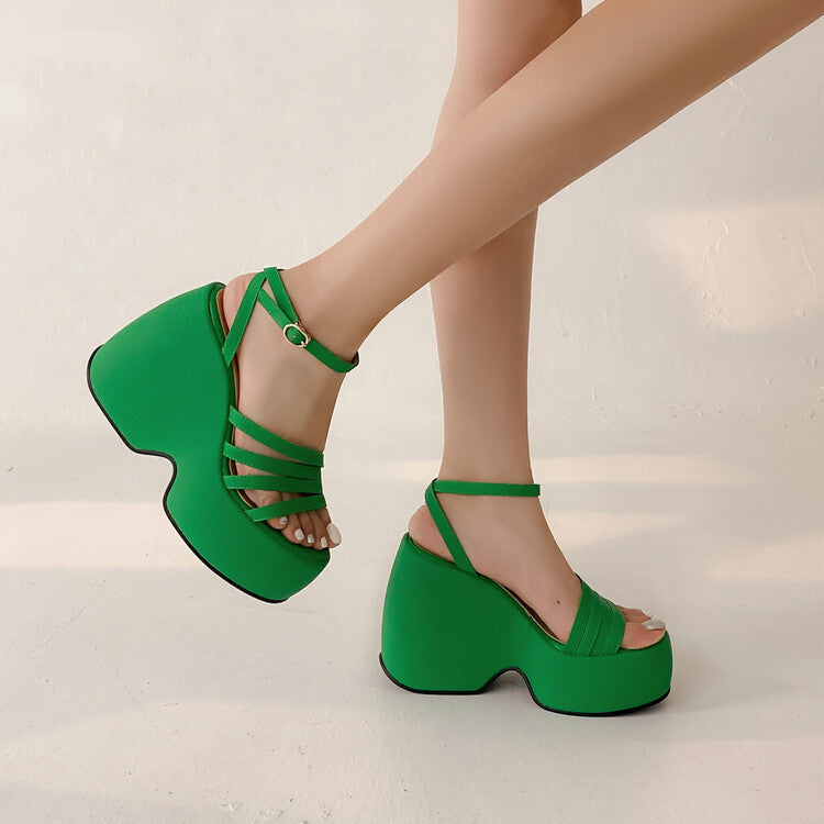 Women's Platform Wedge Large Small Size Heels