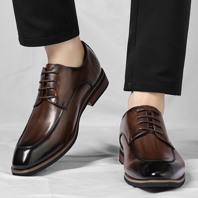 Men's Plus Size Breathable Leisure Trendy Fashion Joker Men's Business Leather Shoes