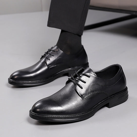 Men's Business Cowhide Thick Formal Daily For Leather Shoes