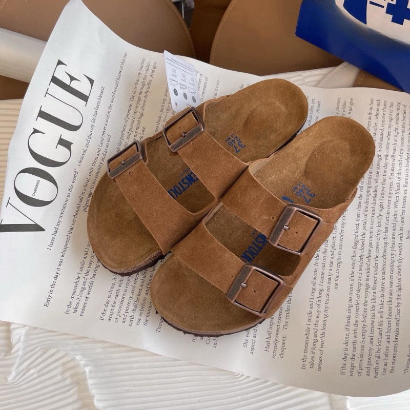 Women's Sole Toe Cap Semi Outer Wear Sandals