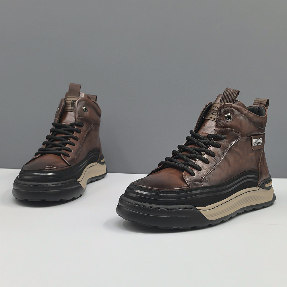 Men's Genuine Board Fashionable Fleece-lined Warm Sneakers