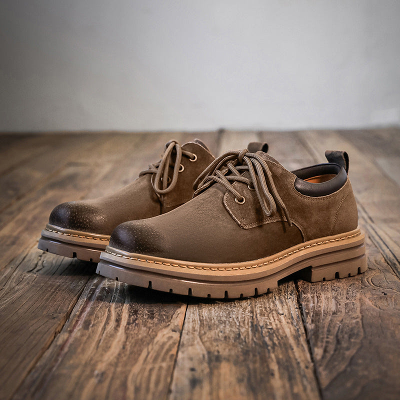 Men's Fleece-lined Martin Retro Big Toe Business Casual Shoes