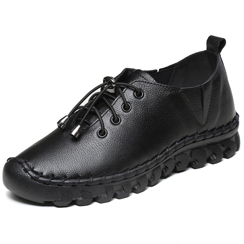 Women's Soft Bottom First Layer Cowhide Mom Casual Shoes