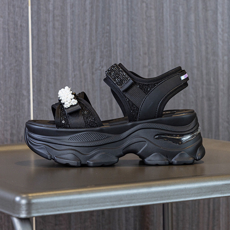 Women's Sole Sports Muffin Platform Fashion Velcro Sandals