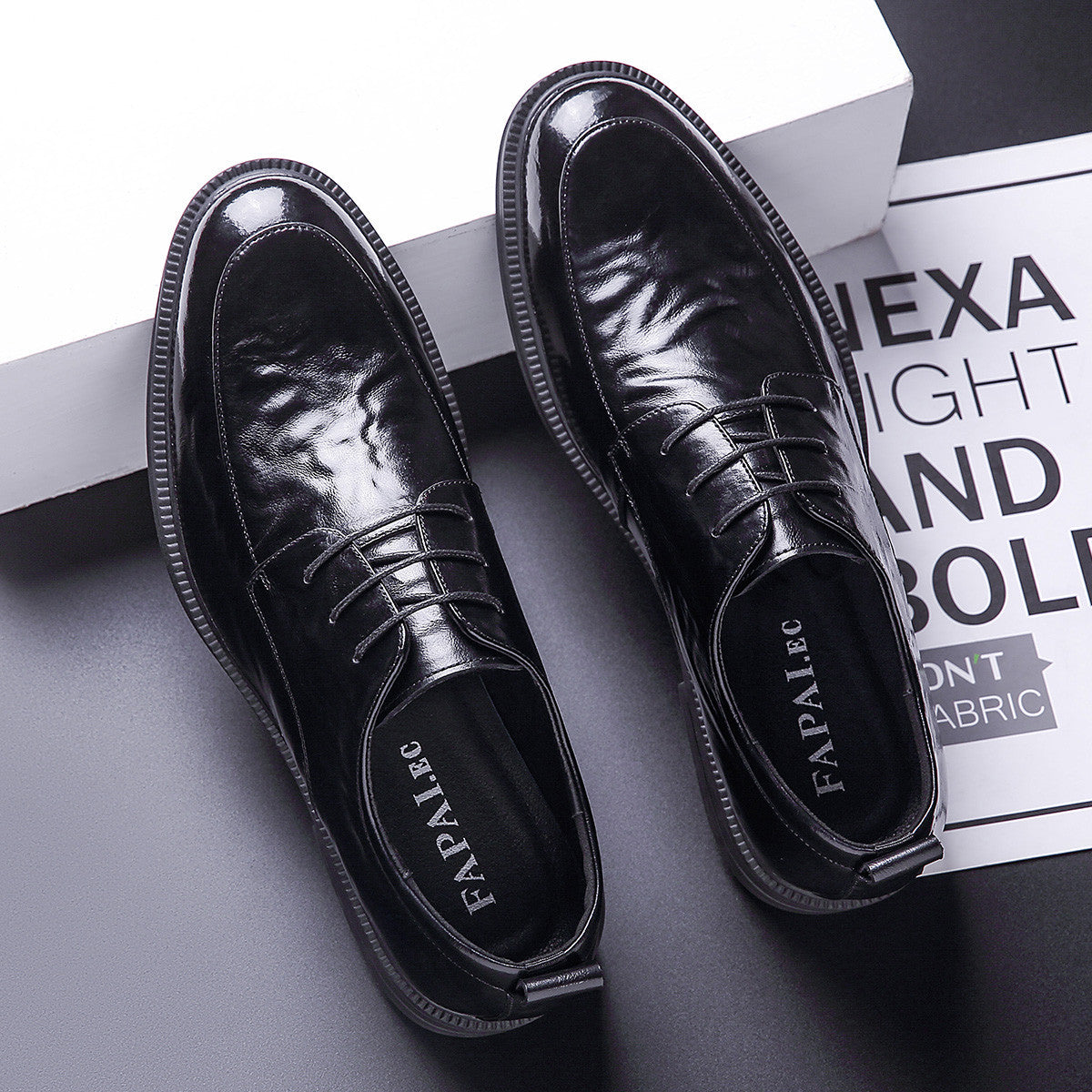 Men's Height Increasing Genuine Breathable British Style Men's Business Leather Shoes