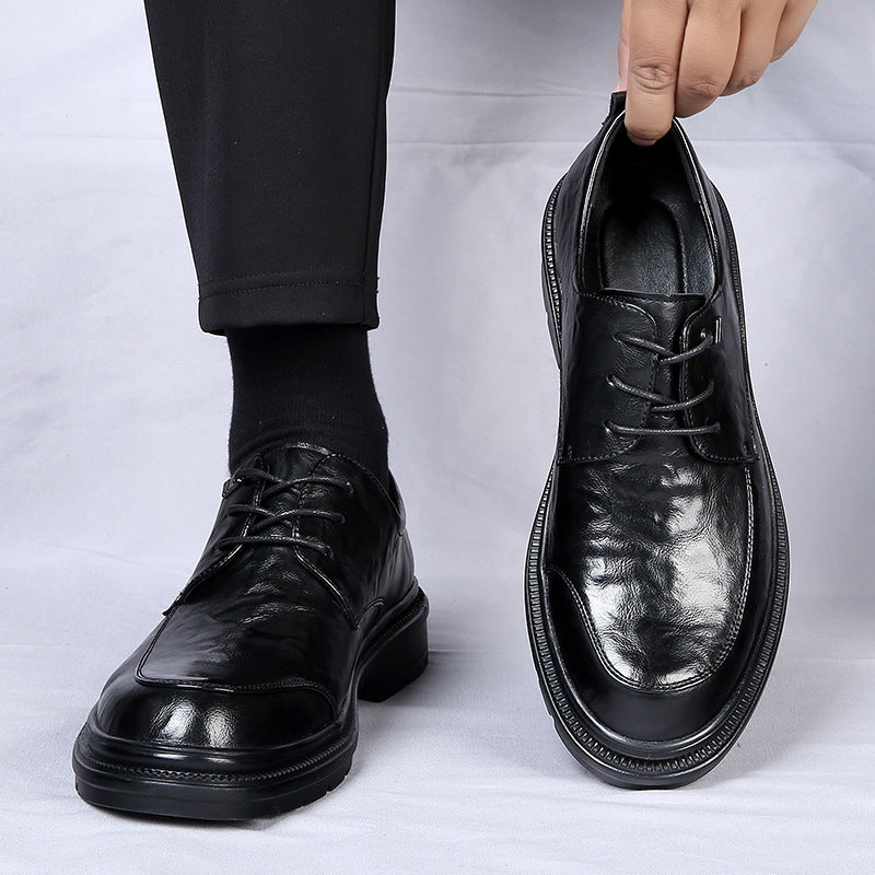 Men's Bottom Formal Wear Authentic Hollow Out Breathable Groom Leather Shoes