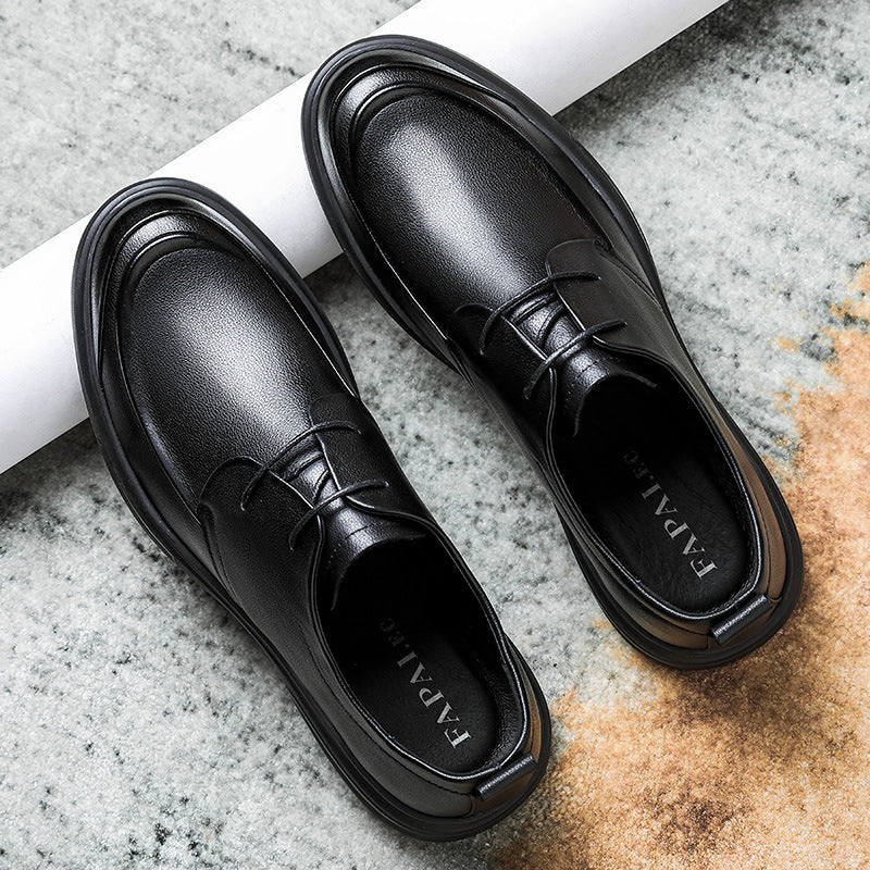 Men's Plus Size Formal High-grade Black Derby Men's Business Leather Shoes