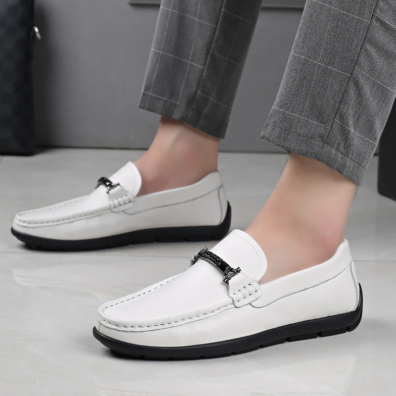 Men's First Layer Cowhide Slip-on Genuine European Loafers