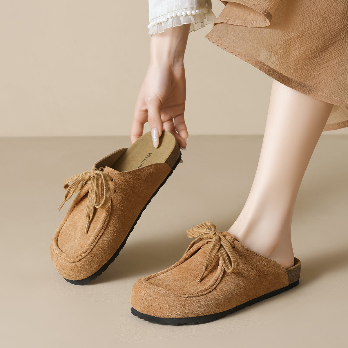 Women's Slip-on Closed Toe Half Summer Outer Slippers