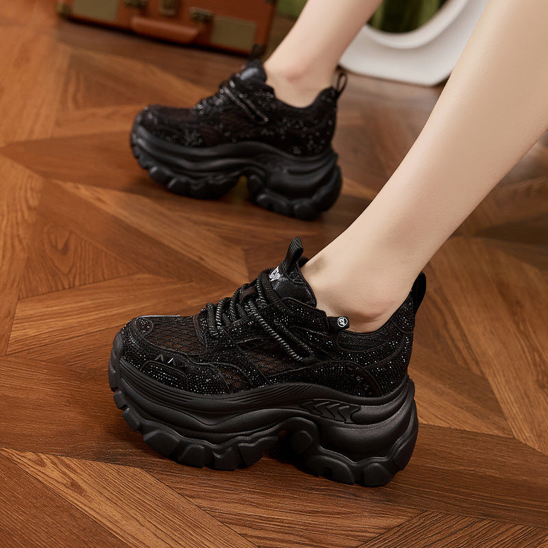 Women's Dad Summer Breathable Mesh Platform Height Sneakers