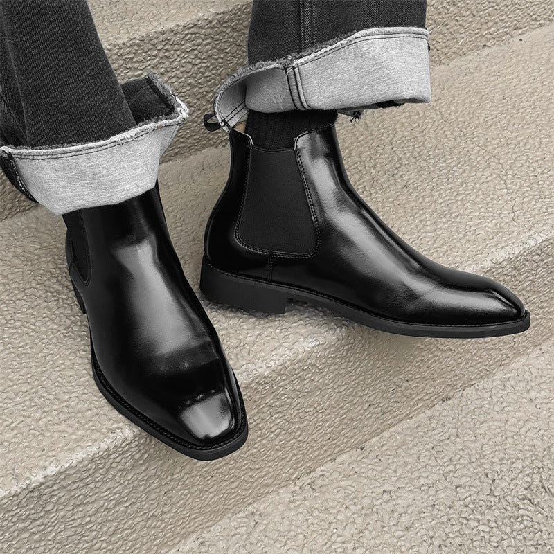 Men's Autumn British Style Retro Handmade Pointed Boots