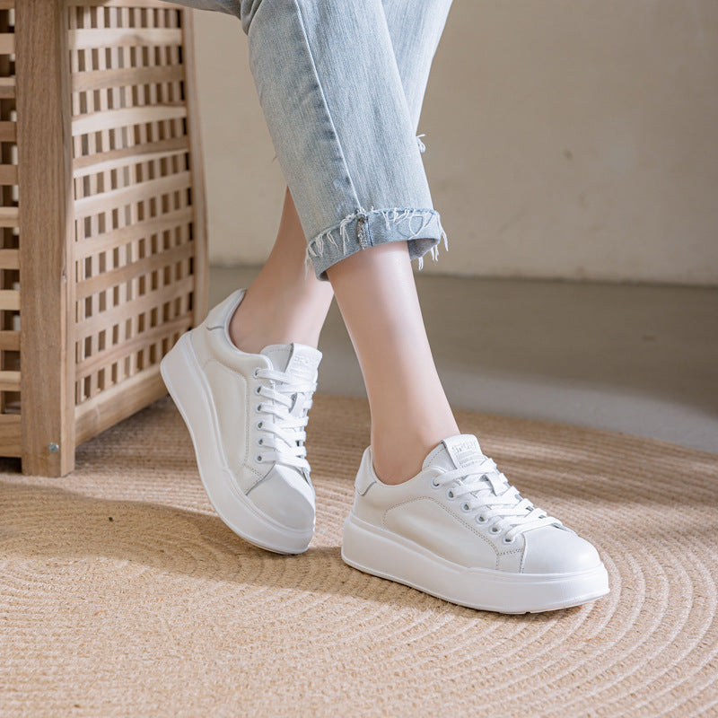 Women's Platform White Pure Color Lightweight Fashion Casual Shoes