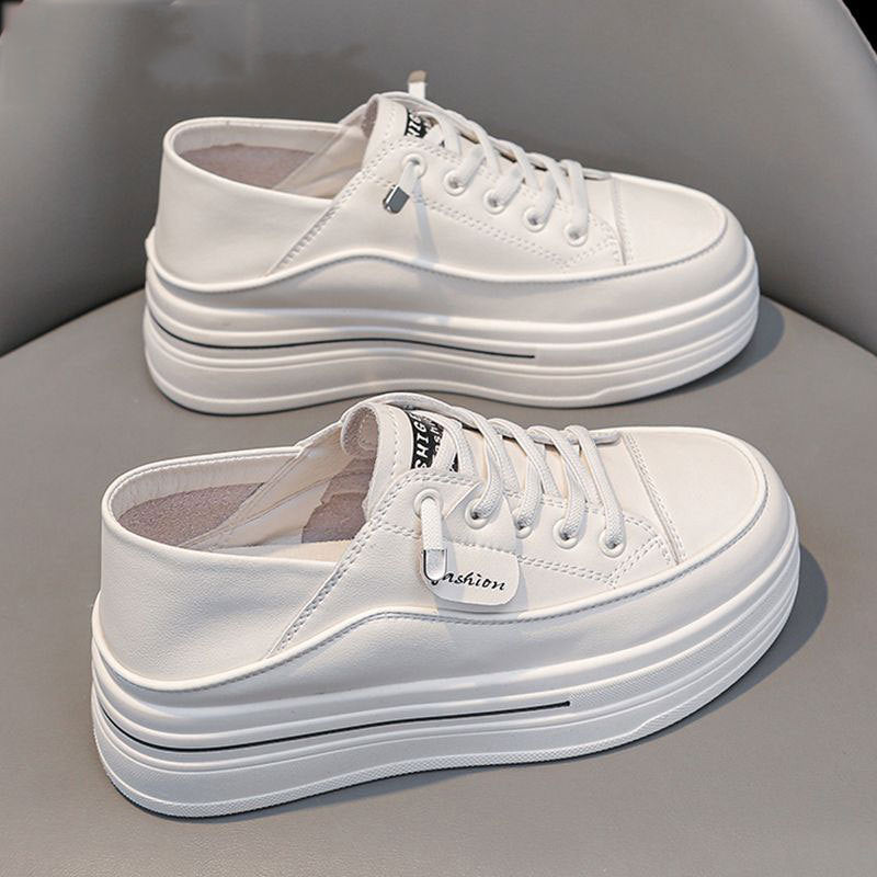 Wear Slip-on Platform White Female With Hidden Heels