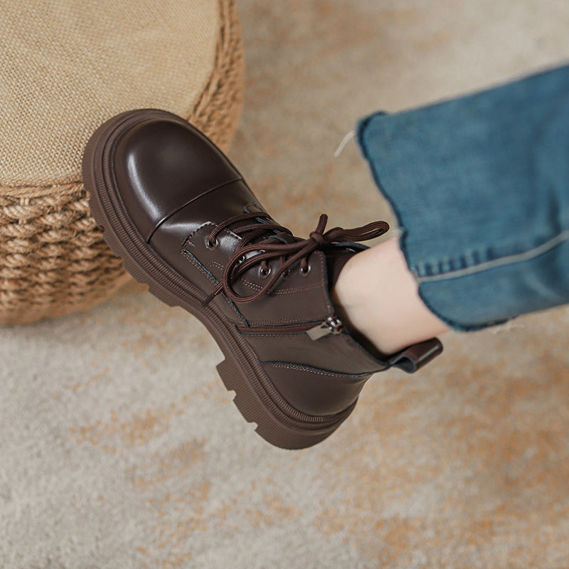 Women's Martin For Platform Ankle British Style Boots