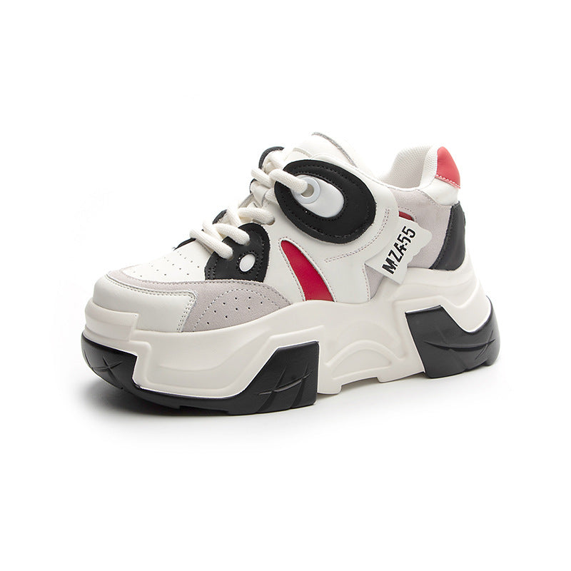 Women's Platform Dad Super Popular Fleece-lined Genuine Sneakers