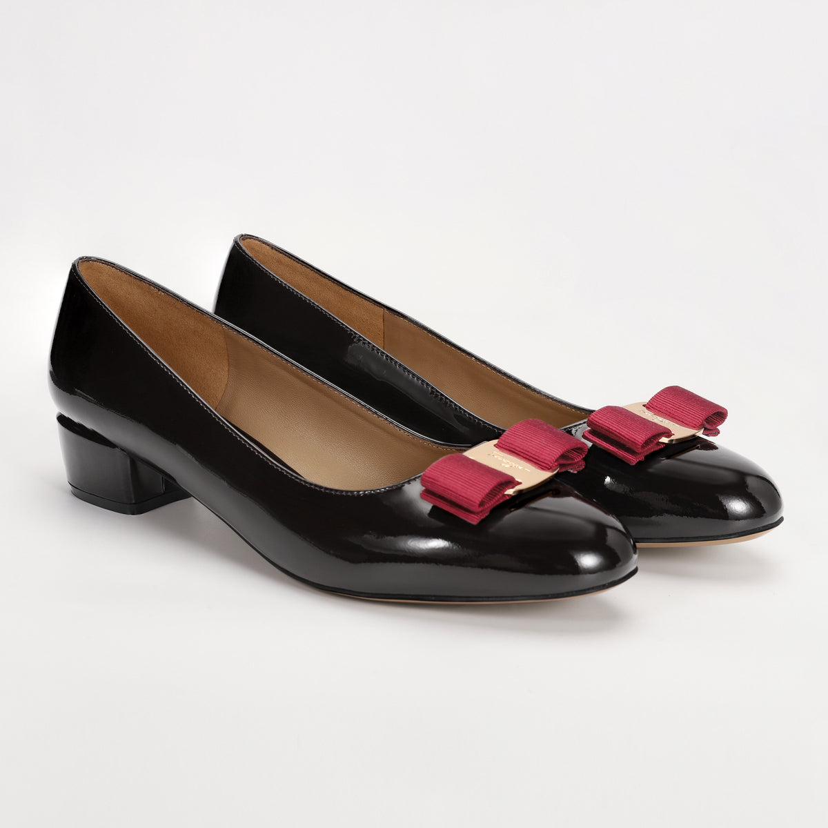 Women's French Entry Lux Patent Pumps Sheepskin Lining Thick Women's Fashion Shoes